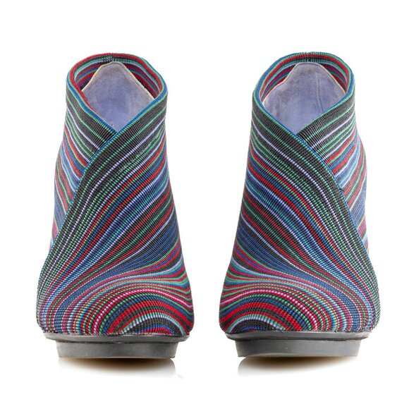 UNITED NUDE Fold HI Rainbow Stripe Slip On Bootie - Picture 7 of 8
